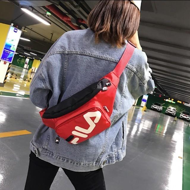 Red fila fanny pack sale