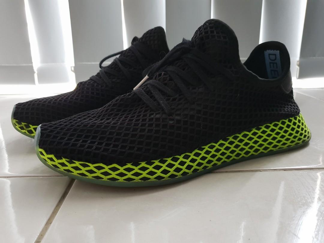 adidas deerupt black neon