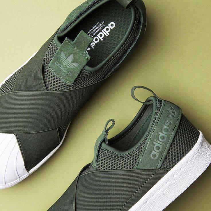 Adidas Superstar Slip On Khaki Green 