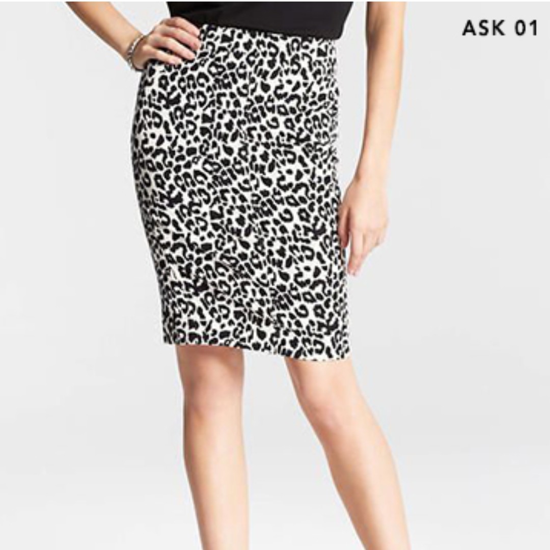 Ann Taylor Petite Original Leopard Pencil Skirt Rok Span Kantoran Olshop Fashion Olshop Wanita Di Carousell