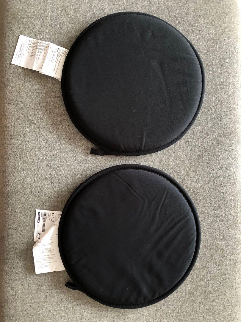 As New Ikea Cilla Chair Pads In Black Set Of 2 Furniture Home