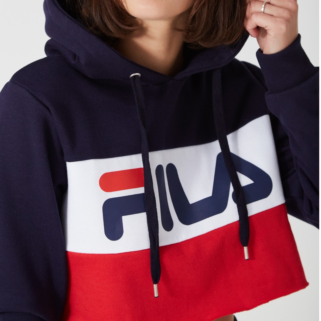 fila tri color hoodie