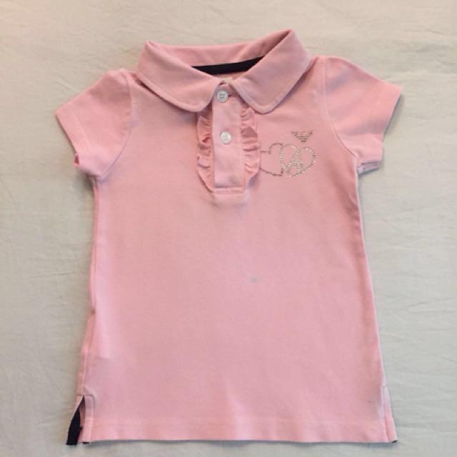 girls armani tops