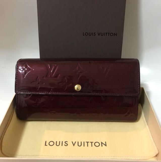 Louis Vuitton Monogram Vernis SARAH Wallet Amarante