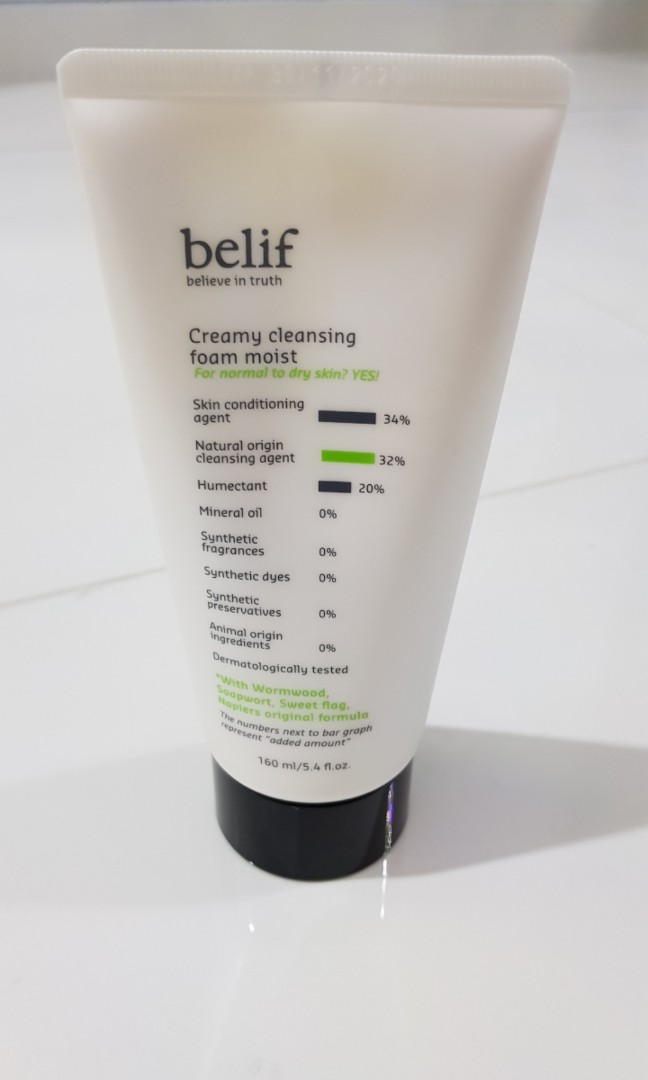 belif creamy cleansing foam moist
