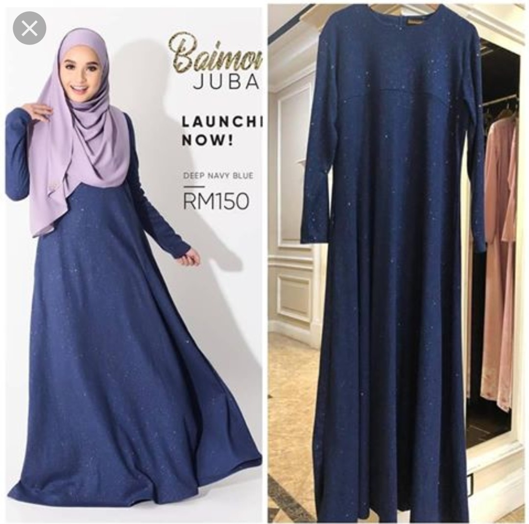jubah dark blue