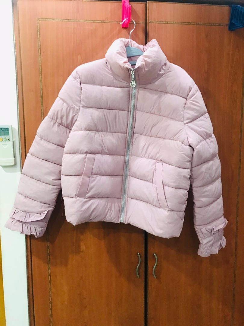 Pink Colour Ladies Winter Down Jacket 