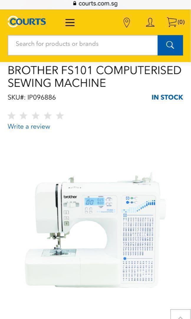Brother FS101 Computerised Sewing Machine , TV & Home Appliances ...