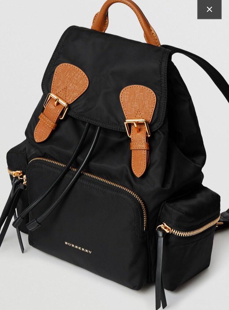 The medium rucksack in clearance technical nylon and leather