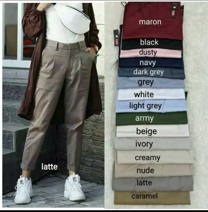 Celana Baggy Bahan American Drill Fesyen Wanita Pakaian Wanita Lainnya Di Carousell