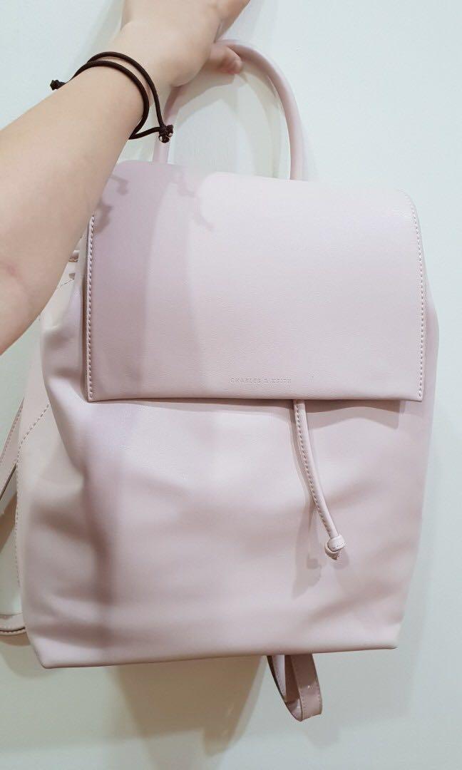 Charles And Keith Baby Pink Backpack Women S Fashion Bags Wallets Backpacks On Carousell