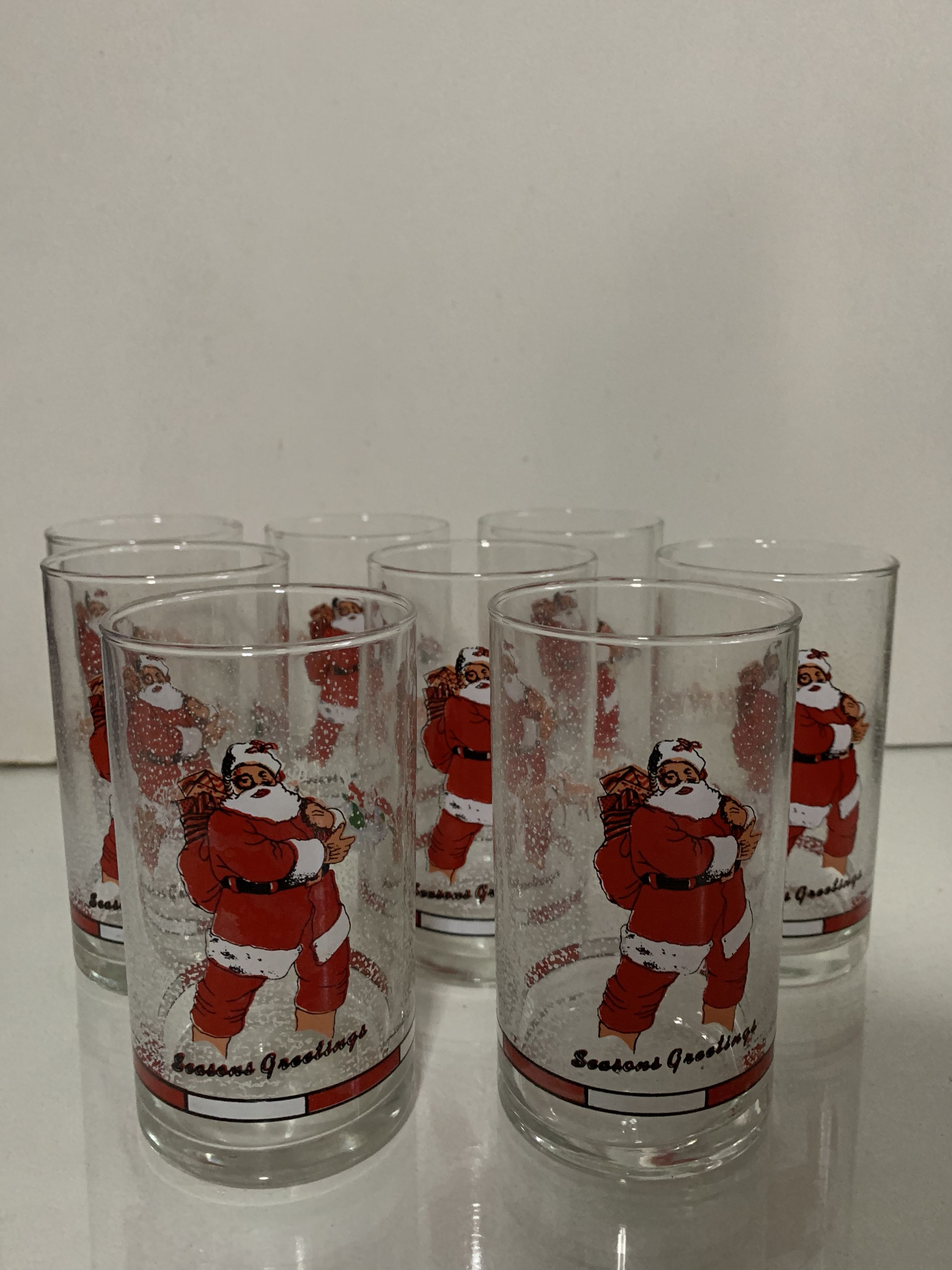 christmas glass cups