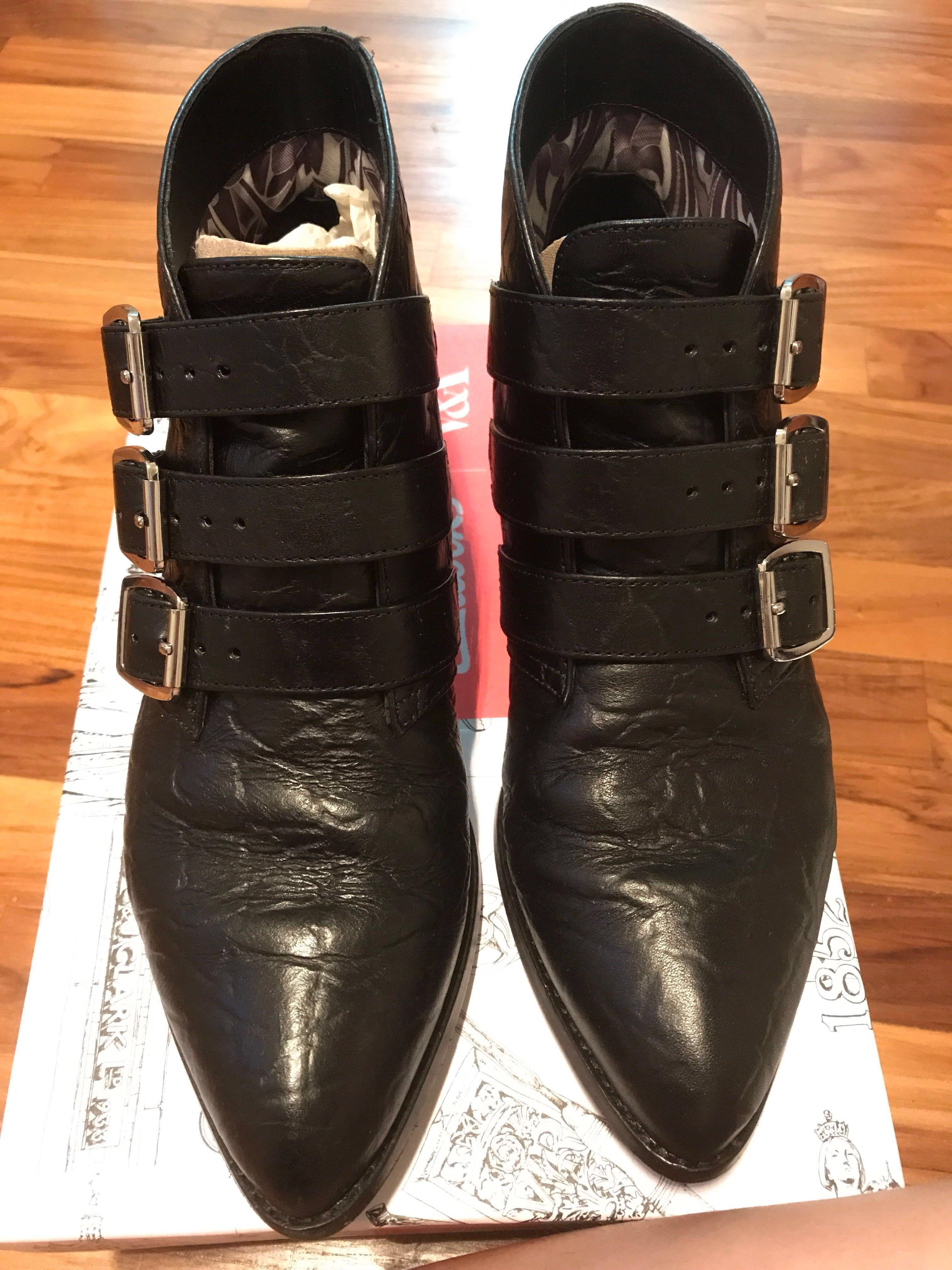 Clark s Stanhope Ankle Black Leather Boots Women s Fashion