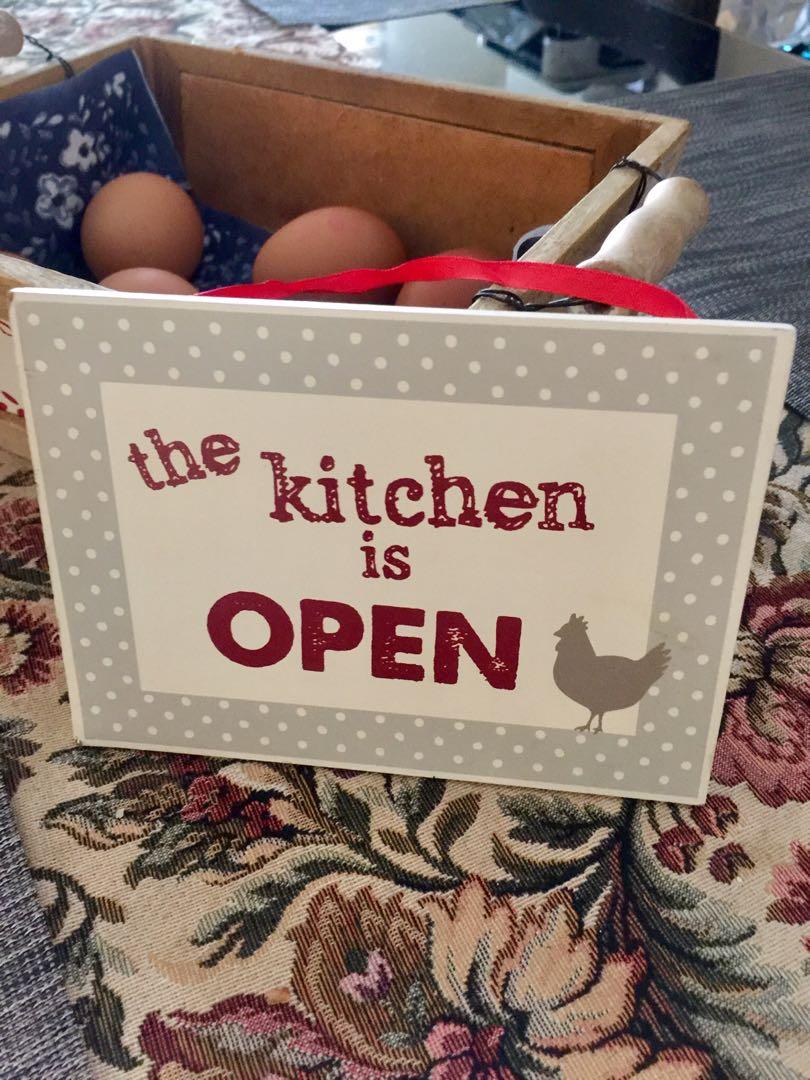 Country Kitchen Sign Board Furniture Home Decor Others On Carousell