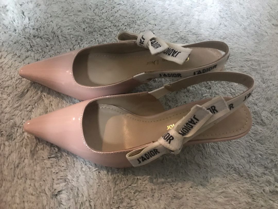 dior patent slingback