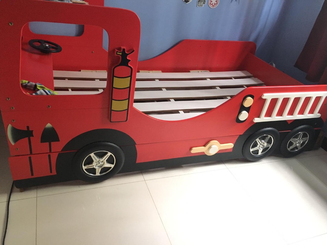 Plastic Fire Truck Toddler Bed Rescuer Fire Truck Twin Size Bed The