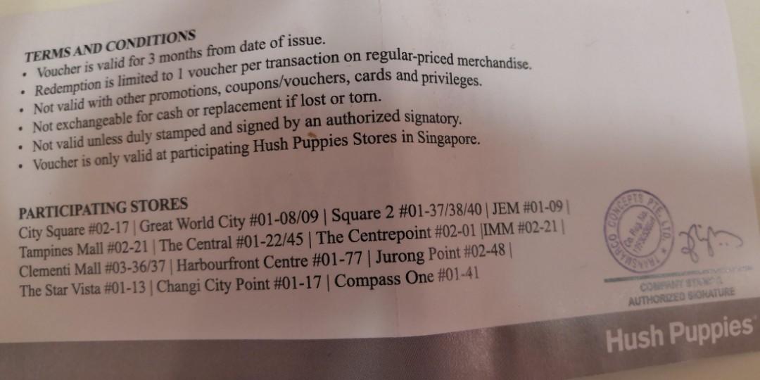 Hush puppies voucher, Everything Else on Carousell