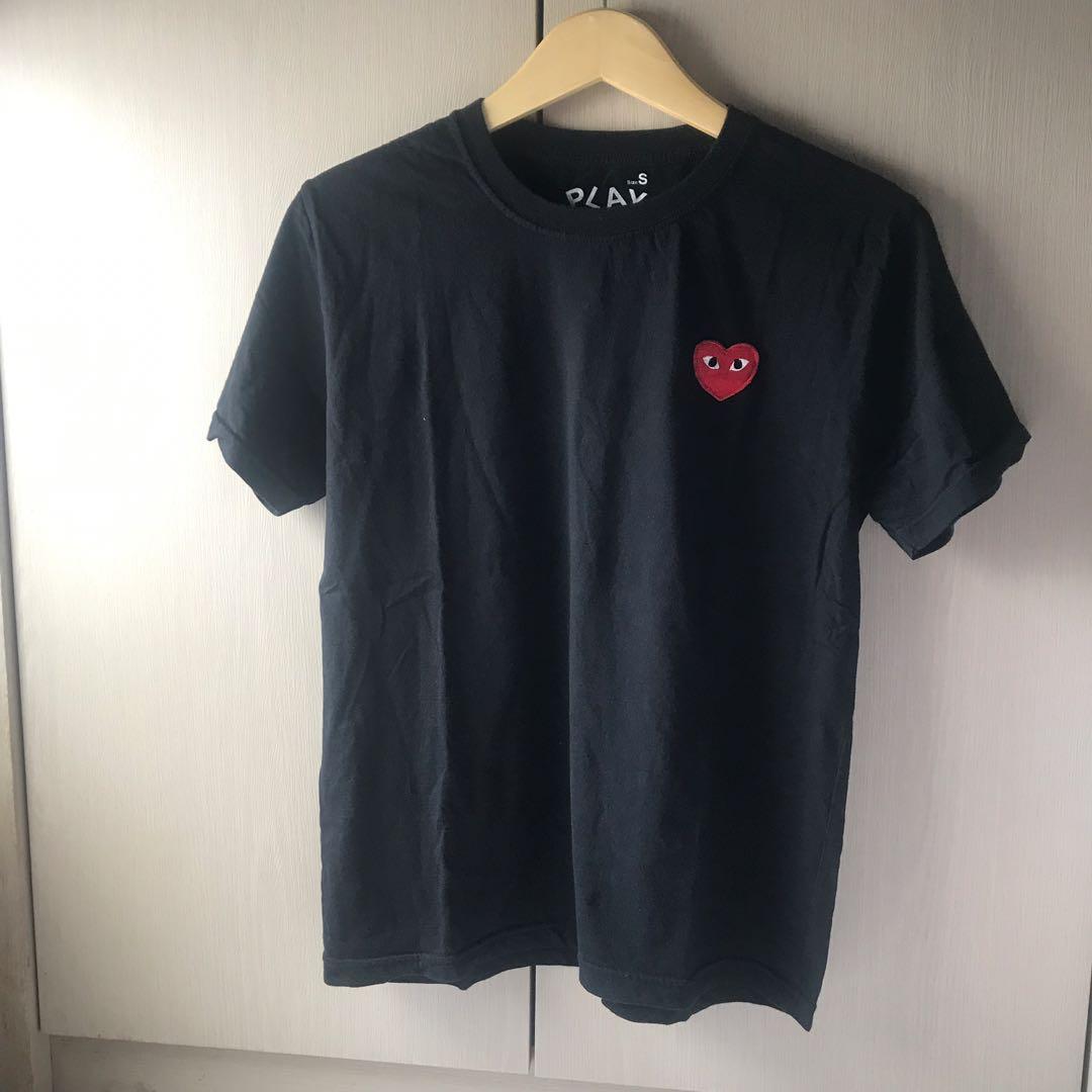 cdg play black t shirt