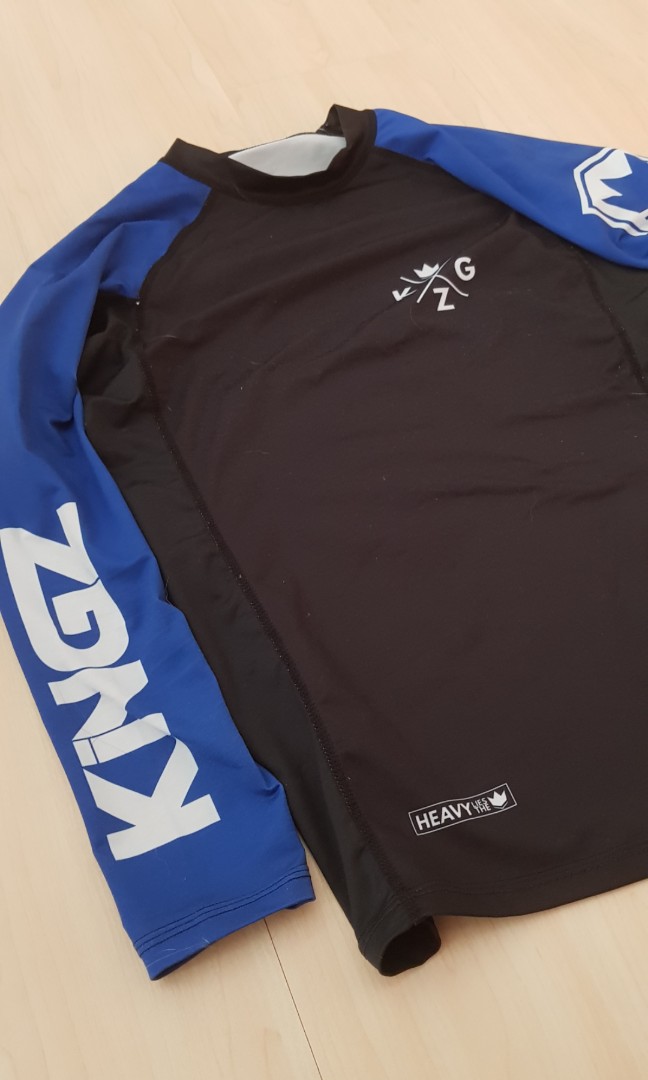 Men Kingz S/S Ranked Rashguard V3 Mens Compression Top BJJ Gi MMA Water