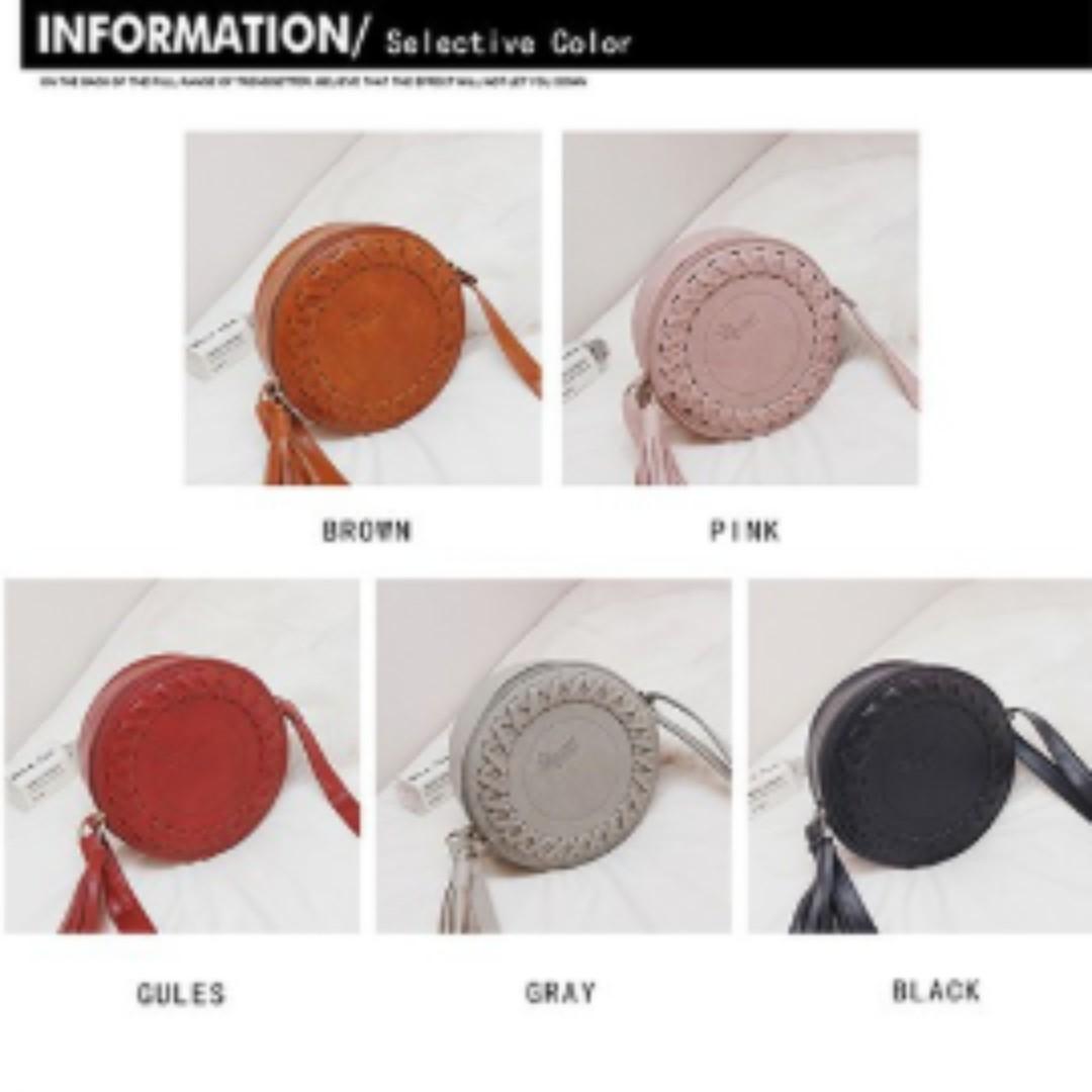 Korean Bohemian Retro Tassel Circle Sling Bag Women s Fashion Bags Wallets Beach Bags on Carousell