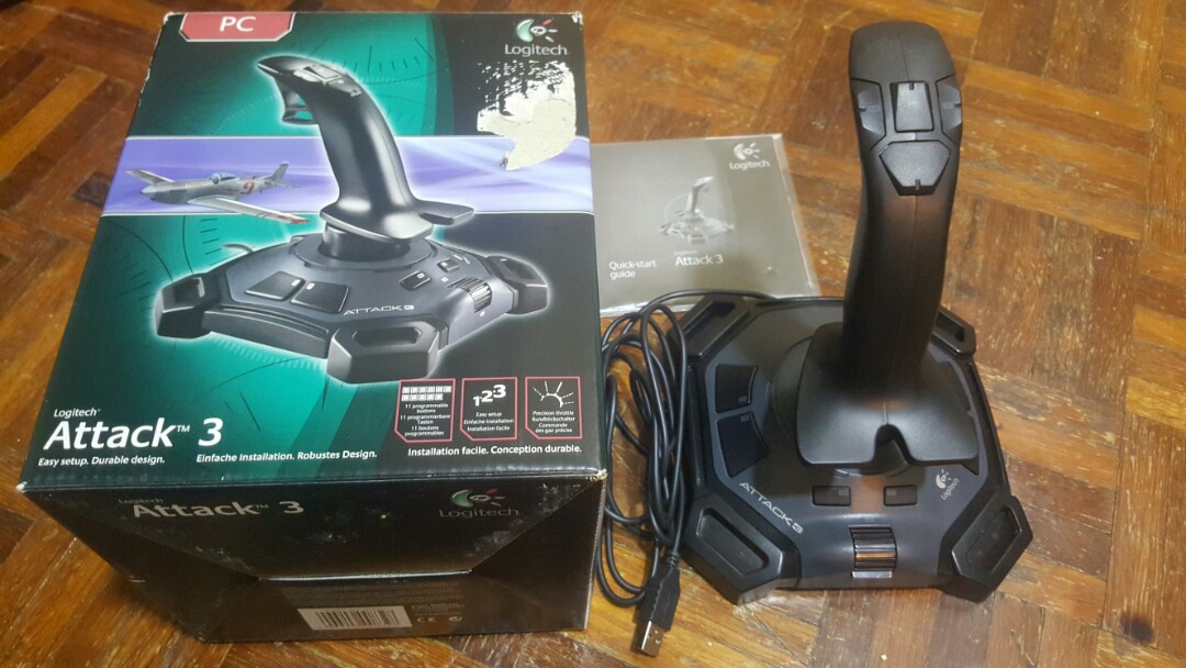 Logitech Attack 3 Joystick, Video Gaming, Gaming Accessories ...