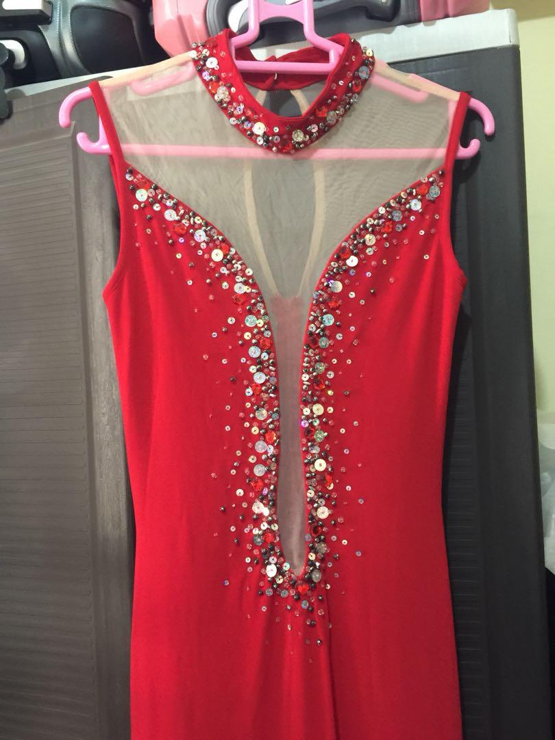 anne curtis red gown