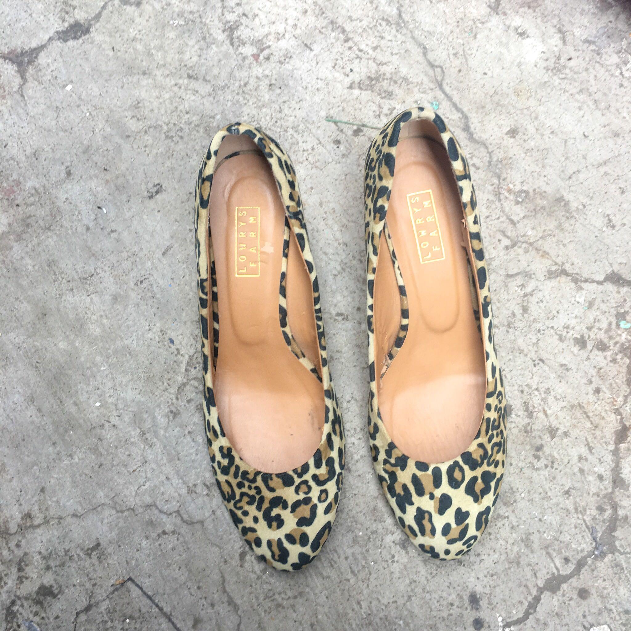 animal print wedge shoes