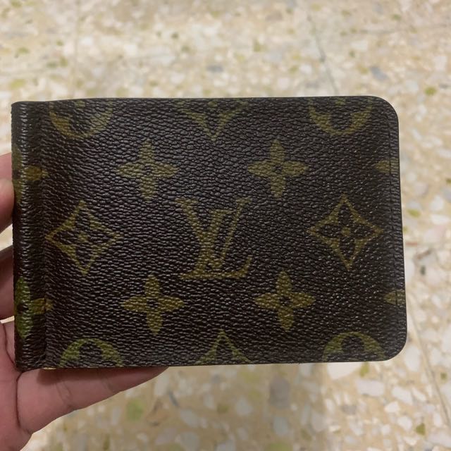 LV Louis Vuitton Monogram Money Clip Wallet, Luxury, Bags & Wallets on  Carousell