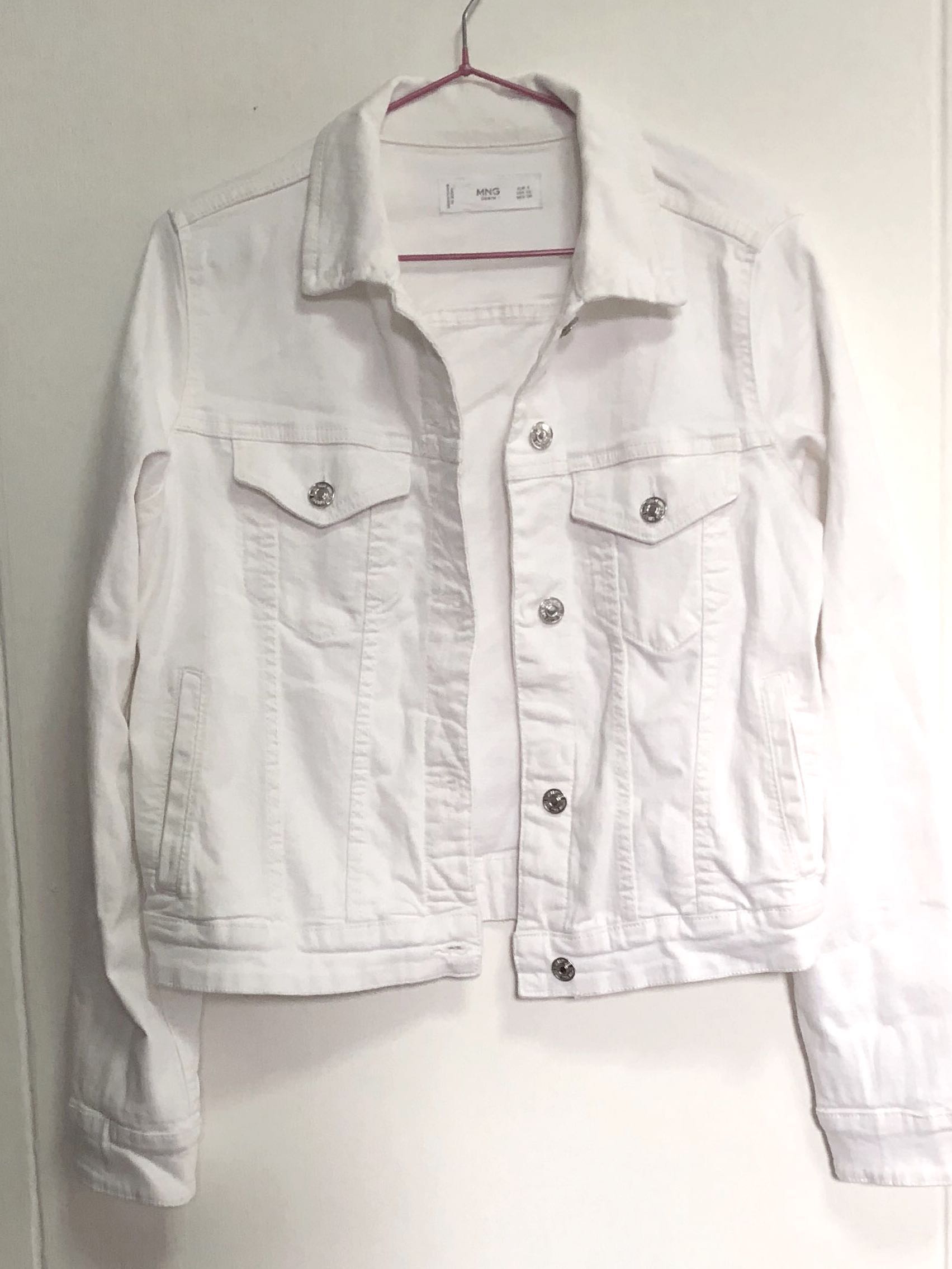 mango white denim jacket