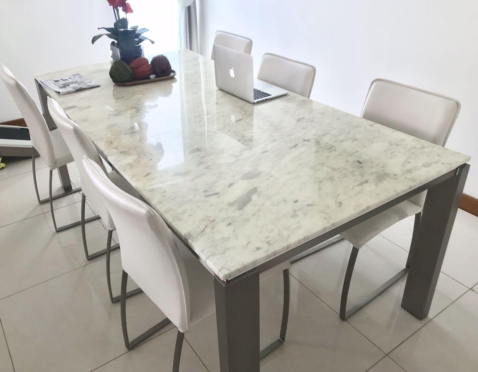 Marble Dining Table Set Furniture Tables Chairs On Carousell
