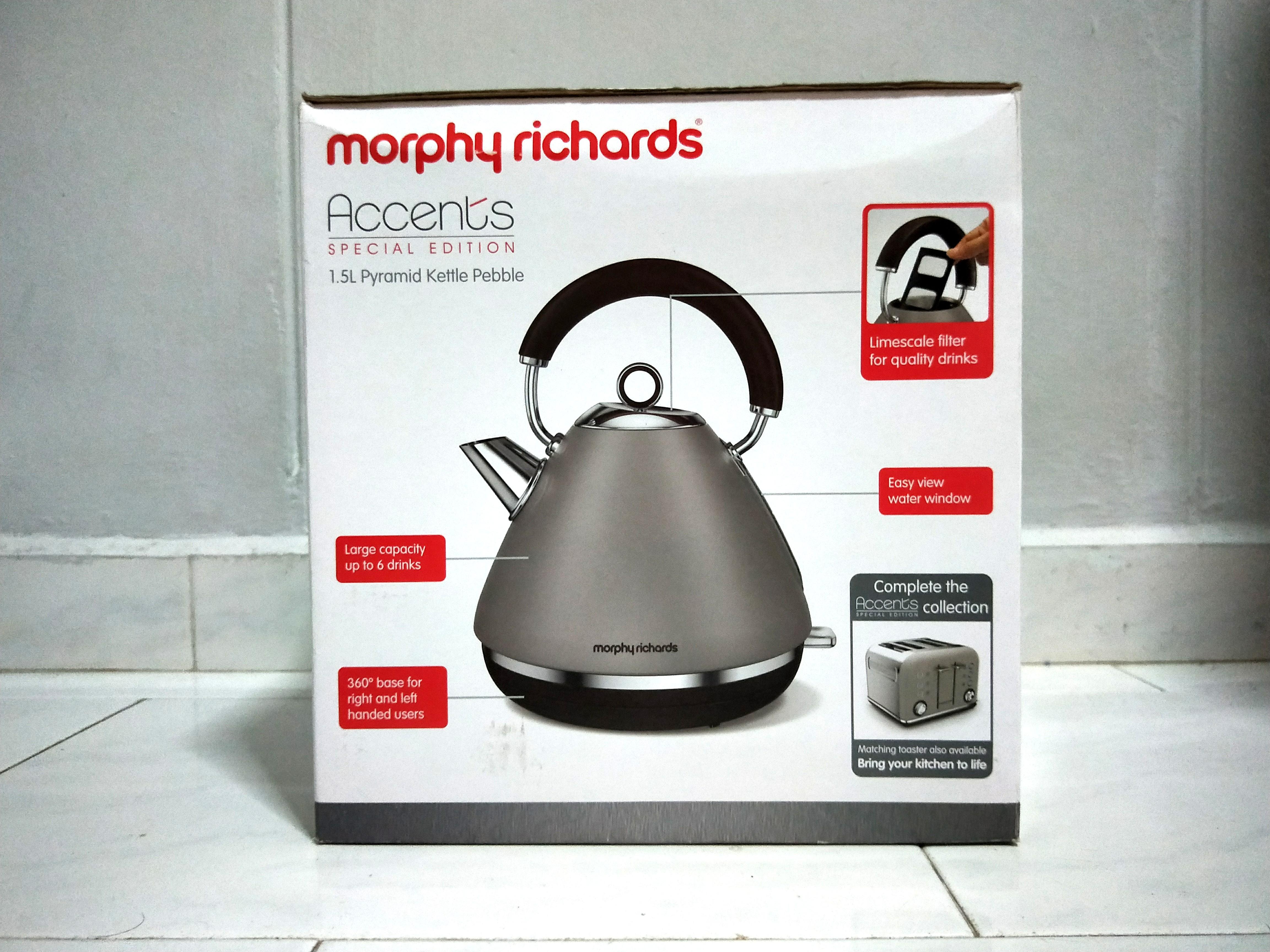 Morphy Richards Special Edition Accents Pebble Traditional Kettle 1.5L capacity