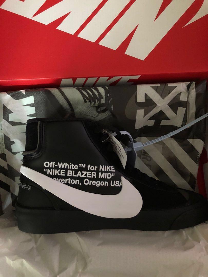 Off White X Blazer Mid Grim Reapers Men S Fashion Footwear