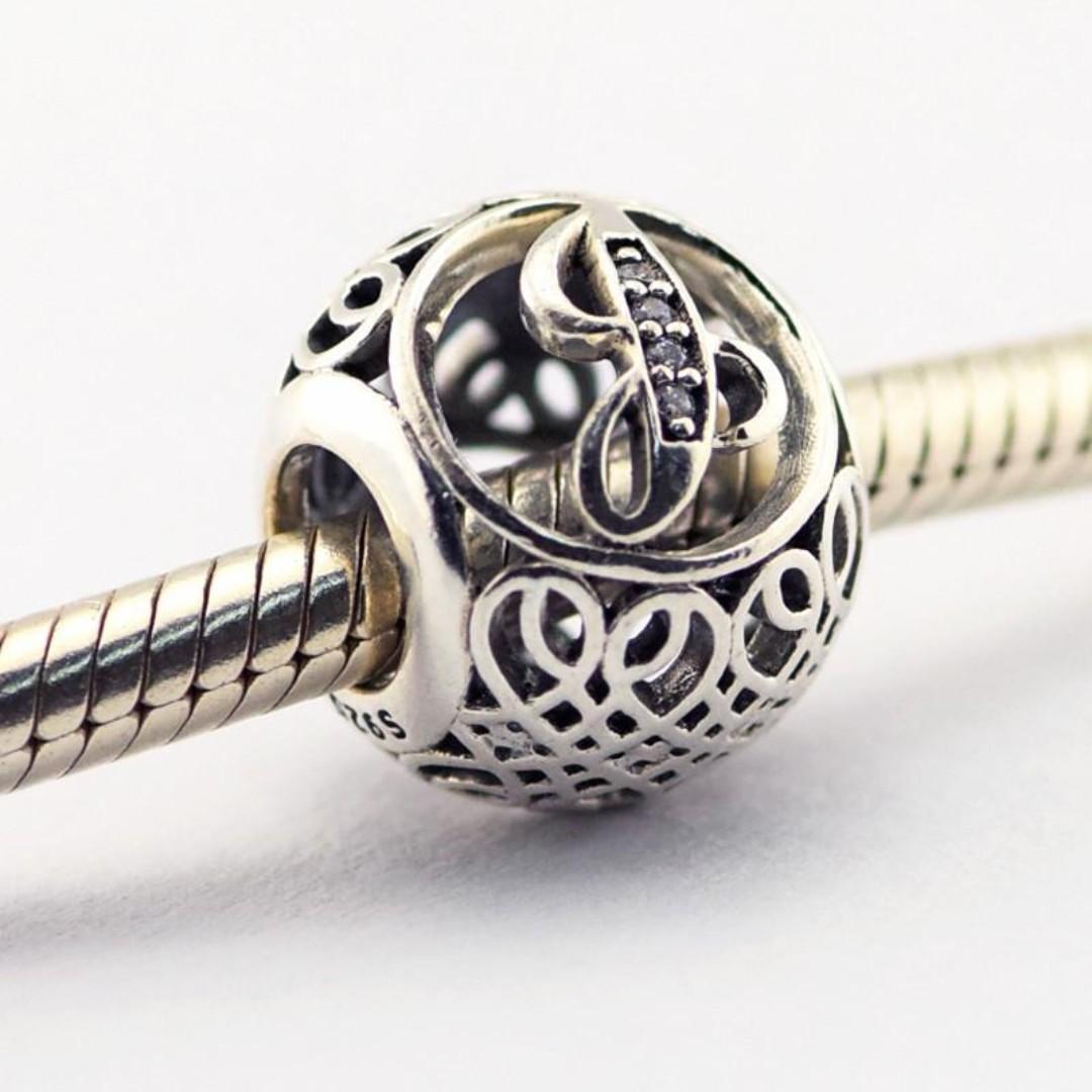 Pandora Vintage J, Clear CZ 791854CZ, Women's Fashion, Jewellery, Others on  Carousell