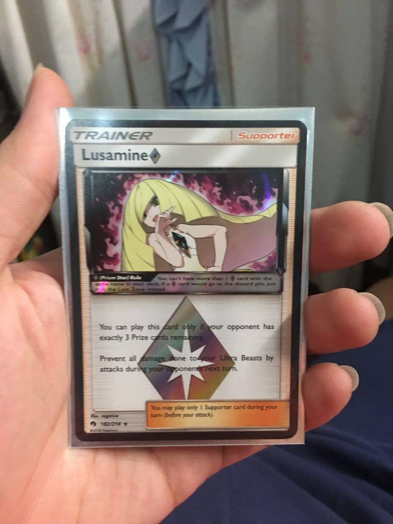 Pokemon Card Lusamine Prism Star Toys Games Board Games Cards On Carousell