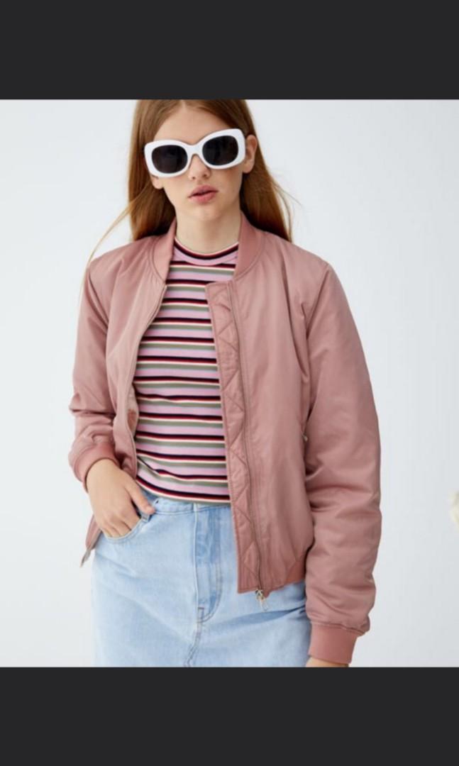 pull and bear pink coat