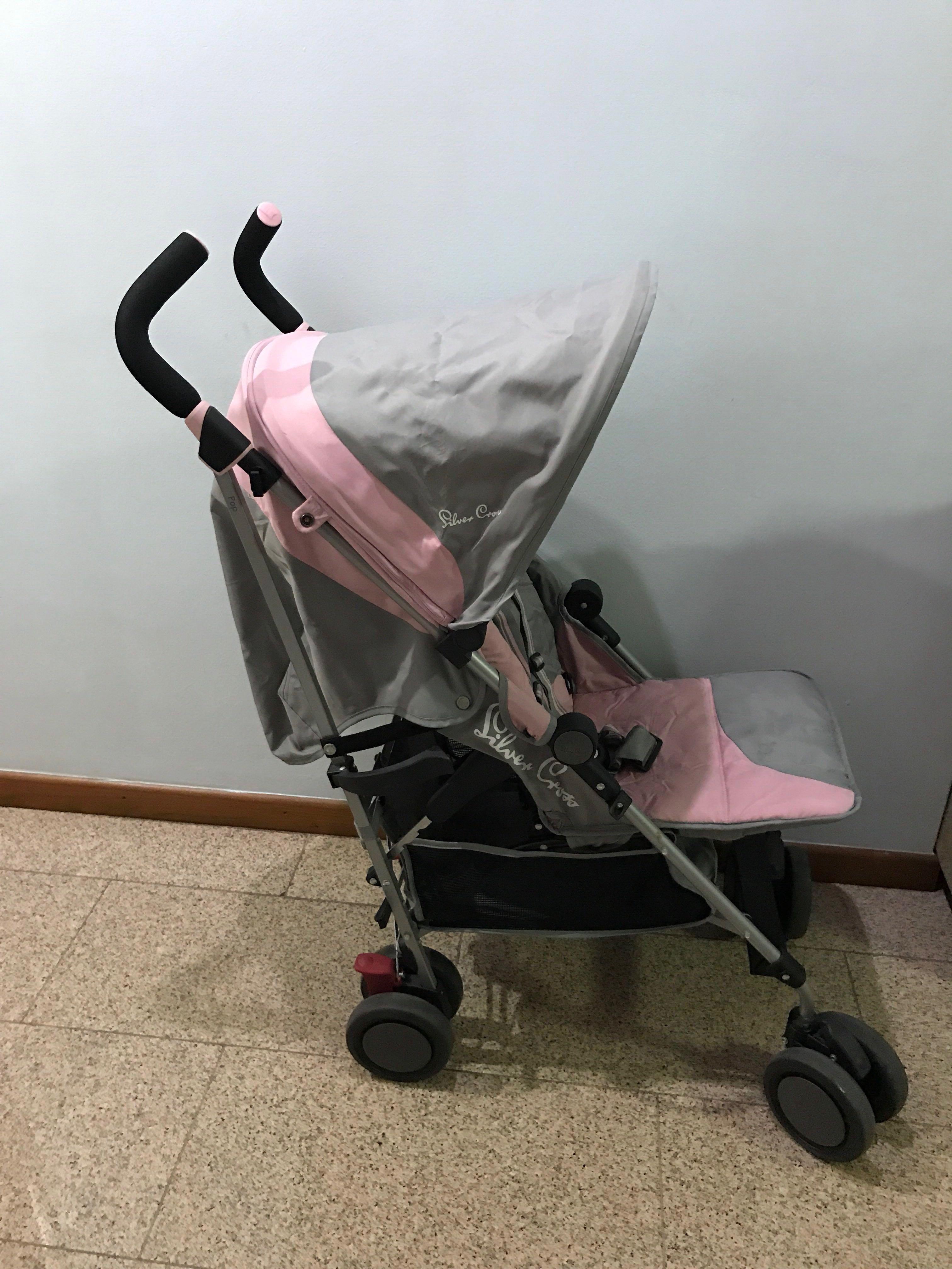 pink and grey silver cross stroller