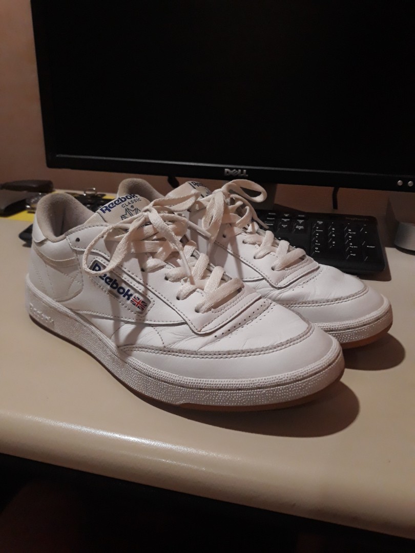 white reebok classic gum sole