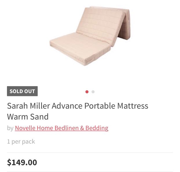 Sarah Miller Advance Portable Mattress Furniture Beds