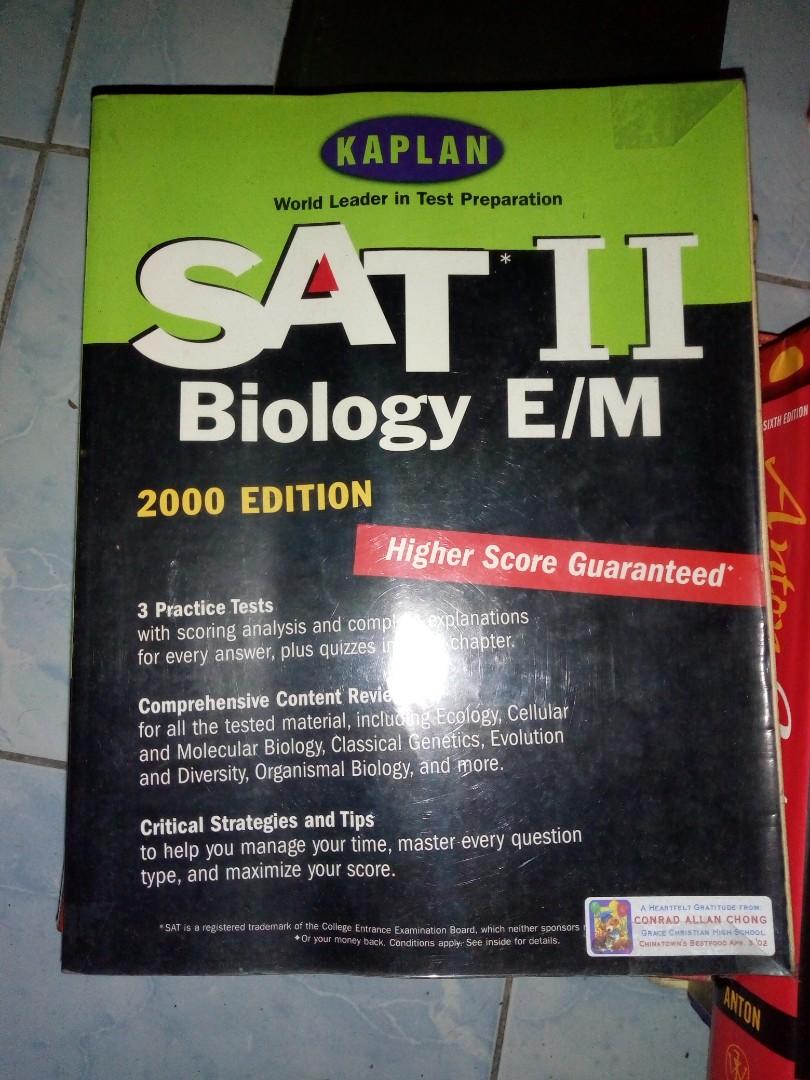 SAT Review Books (Category: Textbooks) located in Quezon City. Submitted by sweetlikesoju (Listing ID 202636319, Image 1). Description: • Kaplan SAT II Biology E/M 2000-2001 Edition - P625 • Barron's SAT I 20th Edition - P280 👥 No meet-ups for safety purposes 📦 GoGo Xpress / Grab Express / Mr. Speedy from Novaliches, QC 💳 GCash / coins.ph / PayMaya / PayPal / BPI.