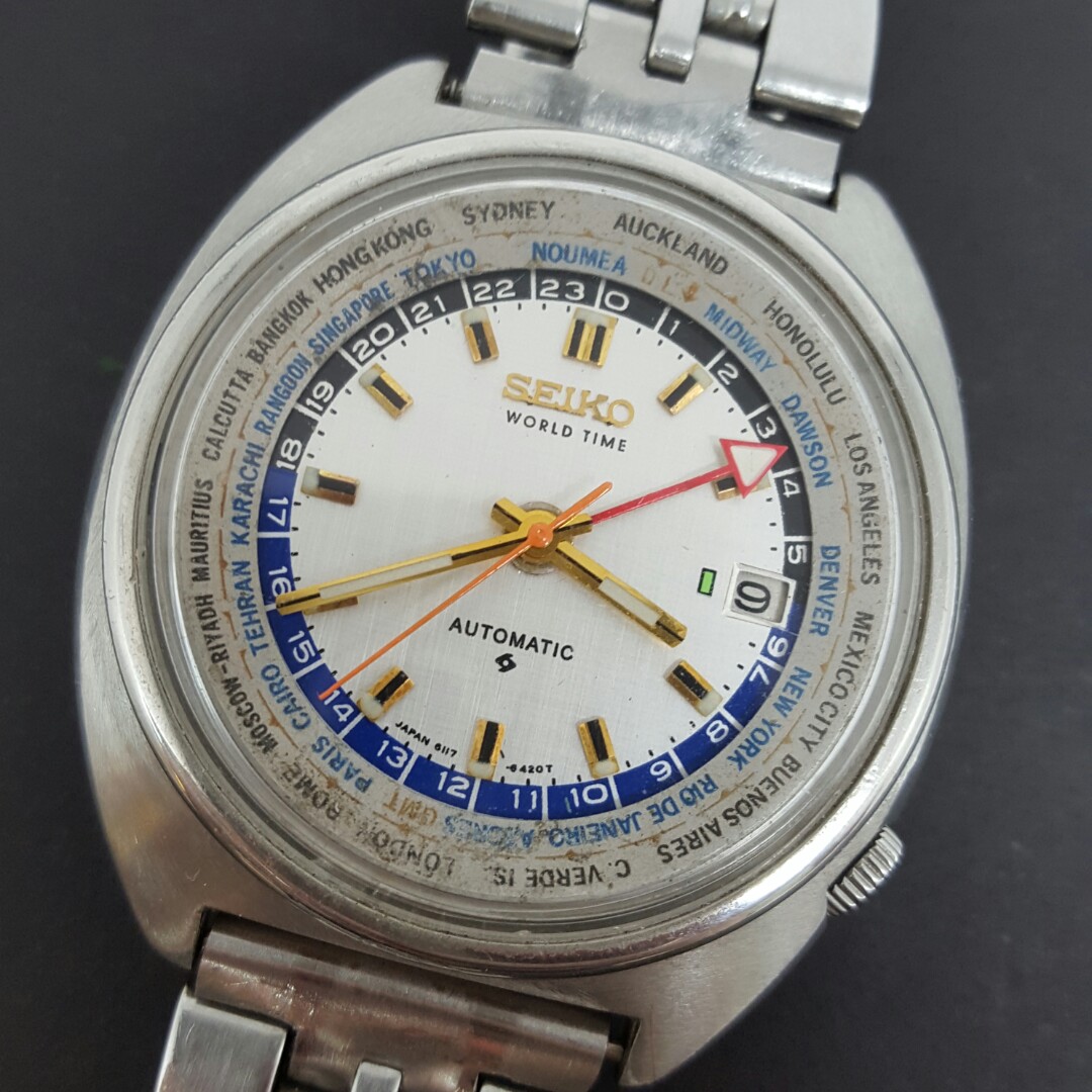 Seiko World Time Watch 6117-6400, Luxury, Watches on Carousell