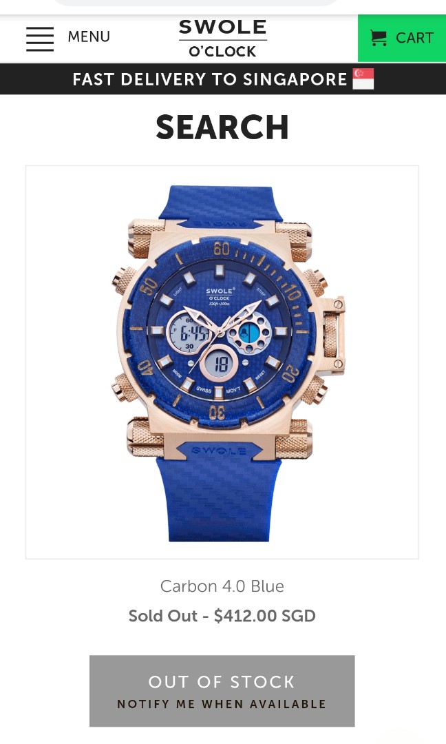 Swole O'Clock Alexander 2.0 XL Watch Brand NEW Brazil | Ubuy