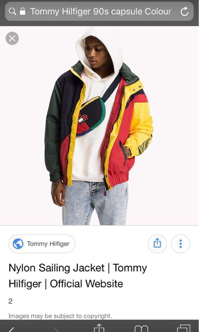 Tommy jeans 90s colour block sailing jacket hot sale