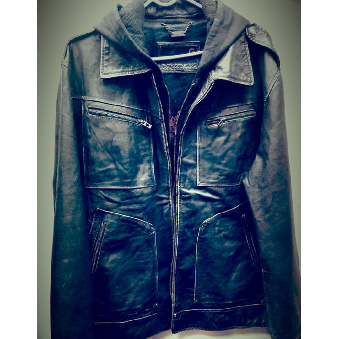 guess vintage leather jacket