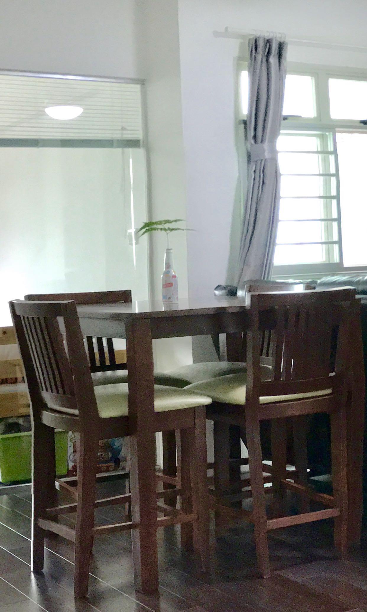 high chair and table