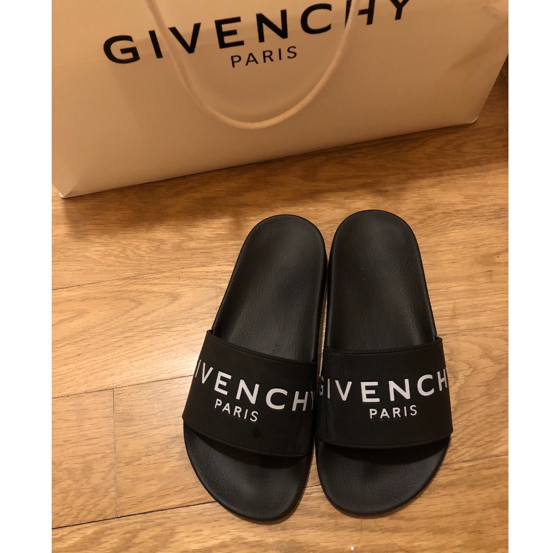 orange givenchy slides