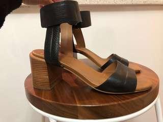 See by Chloe block sandal black leather 37.5
