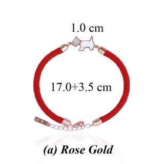 AGATHA Paris 2018DC – 925 Sterling Silver Red String Scottie Bracelet