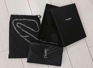 YSL 牛皮WOC鏈條包