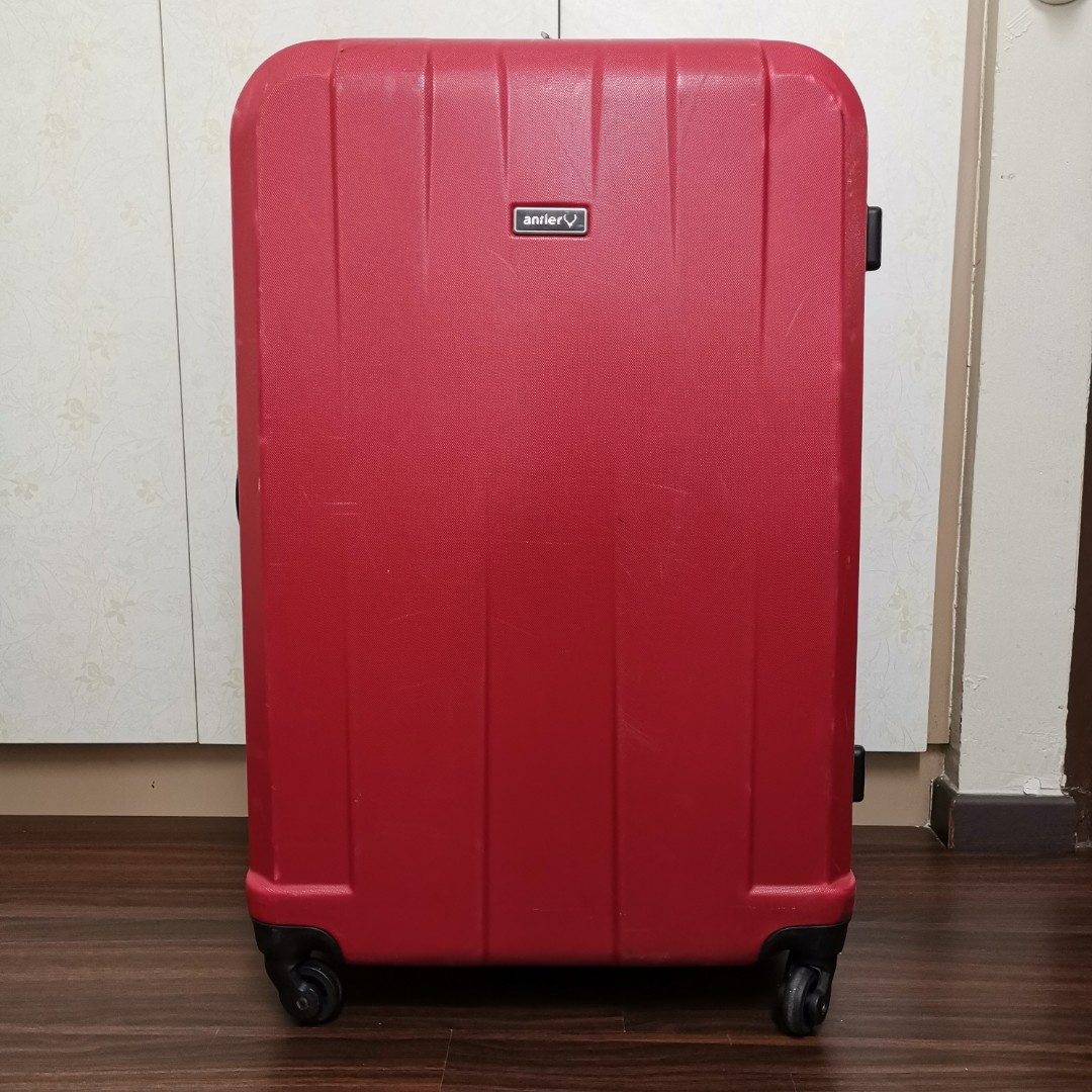 antler suitcase red