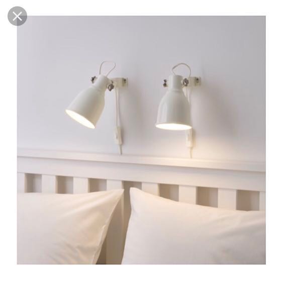 Bn Pair Of Ikea Hektar Wall Clamp Spotlights Furniture Home Decor Share This Listing
